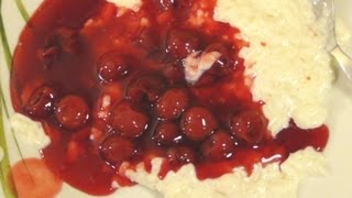 Rice Pudding with sour Cherries [Microwave Food]