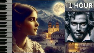 🎹 🌙  Beethoven's Piano Masterpiece! 1 Hour Moonlight Sonata Part 1 - Peaceful Autumn Nature Scenes