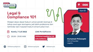 #SekolahBeta Kelas Daring - Hustler: Legal & Compliance 101