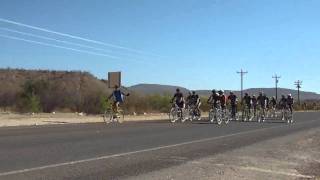 President Bush and Lance Armstrong lead the warriors in on the final day of the W100K