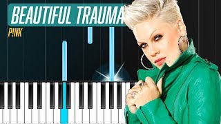 Pink - "Beautiful Trauma" Piano Tutorial - Chords - How To Play - Cover