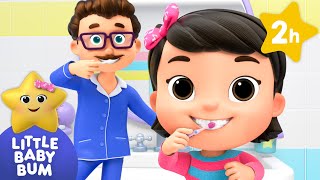 Brush Your Teeth Dance! | LittleBabyBum 2HRS | 💤 Bedtime, Wind Down, and Sleep with Moonbug Kids