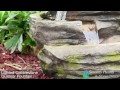 sunnydaze lighted cobblestone waterfall fountain with led lights 31 inch tall dw 34079