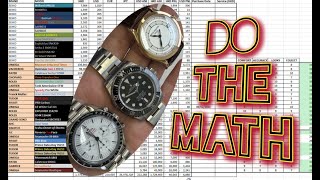 Keep track of your watch collection: EXCEL SHEET (of DOOM)