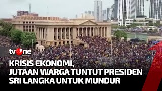 Memanas! Lautan Pengunjuk Rasa Duduki Kediaman Presiden Sri Lanka, Tuntut Pengunduran Diri | tvOne