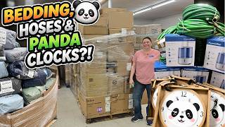 Bedding, Hoses & PANDA Clocks?! This Pallet Was All Over the Place! 🐼