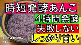 4時間発酵で完成！土鍋発酵あんこレシピ　しっかり甘い！失敗しない！　ずぼら自然療法#179