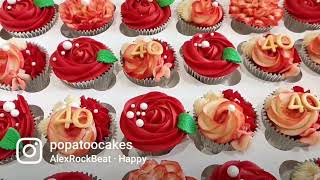 40th Ruby Wedding Anniversary Cupcakes