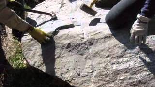 Micro Blasting Heavy Boulder In Moist Soil Along Upper Bear Creek Trail