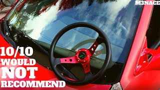 $37 Amazon Steering Wheel on Our Drift Car - (RAStp wheel)