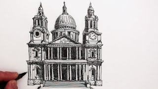 How to Draw Famous Buildings: St. Paul's Cathedral London