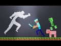 Minecraft vs Buff Human in Deadly Battle Wrestling Spike Pit - People Playground