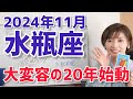 【2024年11月水瓶座さんの運勢】20年の大変容のスタート！自分を表現する！【ホロスコープ・西洋占星術】