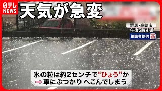 【群馬で“ひょう”】頭に当たった…車がへこんだ人も  関東は8月1日にかけ天気の急変に注意