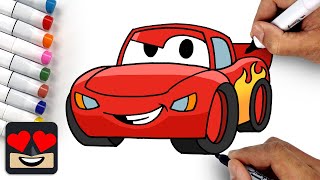 How To Draw Lightning McQueen | Cars