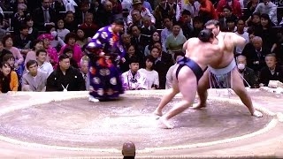 大相撲初場所５日目 横綱・鶴竜が高安に敗れ２連敗 2017年1月12日19時49分