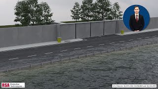 RSA Retractable Concrete Flood Wall System