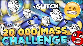 WARNING: THE BIGGEST 20 000+ SNAKE MASS CHALLENGE (SLITHER.IO / AGAR.IO Funny Moments #4)