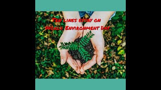 Ten lines essay on ''World Environment Day'' || June 5 || English  Mono Cursive || Educational Hub