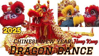 Hong Kong Chinese new Year dragon dance 2025