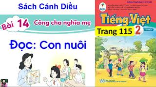 Tiếng Việt lớp 2| sách Cánh Diều| Bài 14| Đọc Con nuôi| Cô Thu| #46