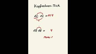 Kopfrechnen - schnell und einfach. Genialer Trick! #kopfrechnen #mathetrick #trick