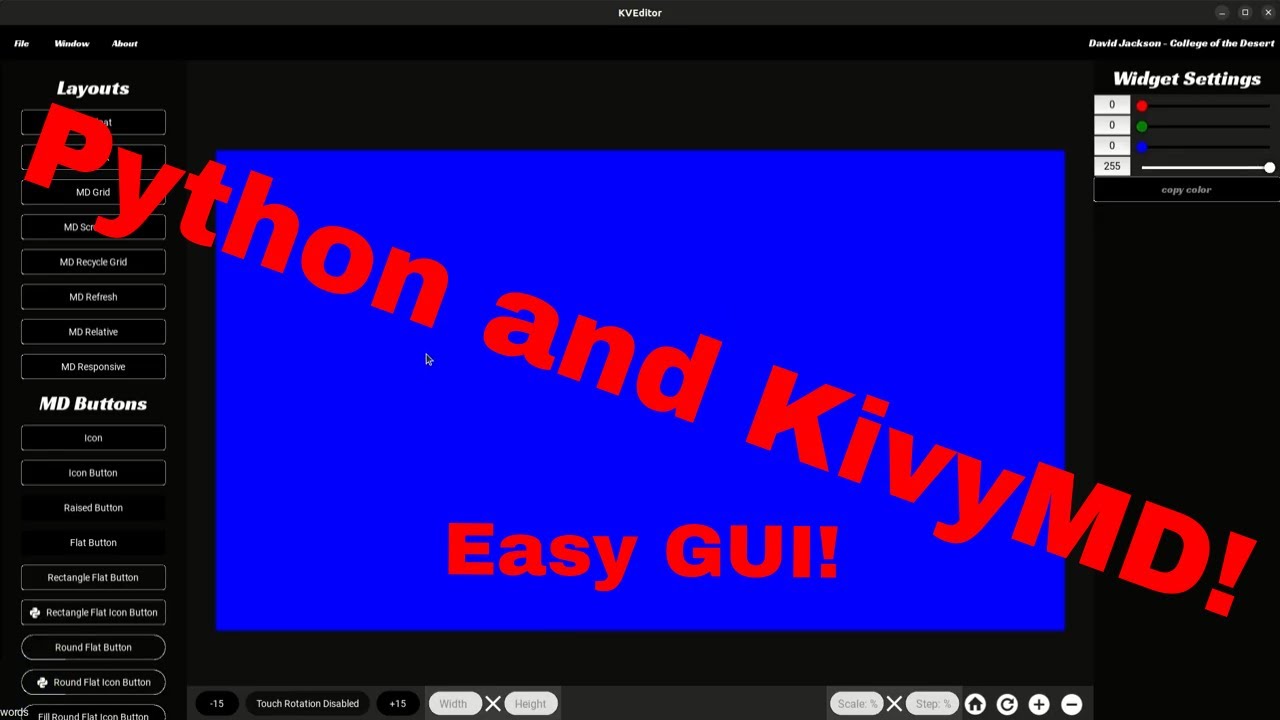Kivy Editor Demo An Application For Building Gui With Python Kivy