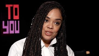 Tessa Thompson talks about using her White Voice in Hollywood w/ Lakeith Stanfield