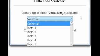 ComboBox Performance Using VirtualizingStackPanel in WPF