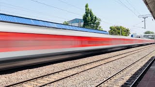 High Speed Action || WAP7 Rajdhani+Purushottam - Indian Railways