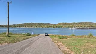 Relaxing Scenes - Watching a Coal Barge Float Down a Kentucky River