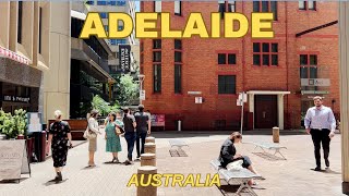 4K Australia | Adelaide City Tour  | CBD Lunch Hour Walkthrough