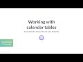 SQL Tutorial: Working with calendar tables