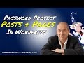 How to Password Protect your Posts and Pages In Wordpress