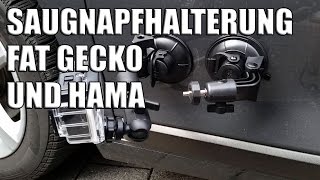 Saugnapfhalterung Delkin Fat Gecko und Hama Saugnapfstativ im Vergleich