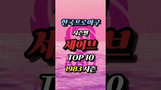 KBO 1983년 세이브 TOP 10 #세이브 #세이브왕 #top10