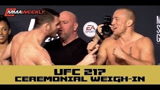 UFC 217 Ceremonial Weigh-Ins Michael Bisping vs Georges St-Pierre