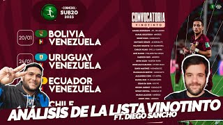 ANÁLISIS DE LA LISTA VINOTINTO SUB 20 PARA EL SUDAMERICANO 2023 ft Diego Sancho