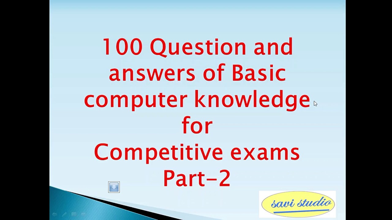 Computer Questions And Answers For Competitive Exams Part-2 - YouTube