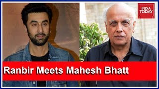 Ranbir Kapoor Meets Mahesh Bhatt At Alia Bhatt's Residence In Mumbai