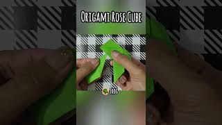 Easy Origami: Magic Rose Cube - Hanicraft Ideas #shorts #origami #diy #papercraft
