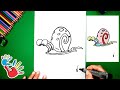 How to Draw Gary from Spongebob Squarepants | Easy Step-by-Step Tutorial  for Kids