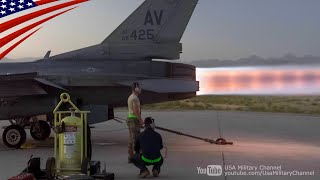 F-15 & F-16 Full Afterburner Test on the Ground (Afterburner Run)