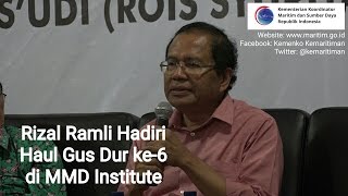 Rizal Ramli hadiri Haul Gus Dur ke-6 di MMD Initiative Jakarta