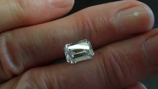 Emerald cut 4.01ct G VS1 diamond.