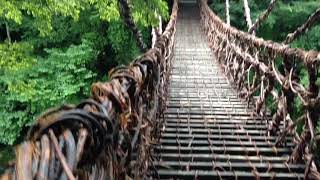 スリル満点の祖谷のかずら橋（徳島県三好市）