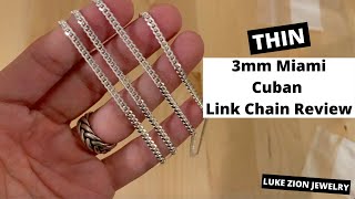 Thin 3mm Cuban Link Chain