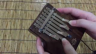 Hluru Kalimba Mini 7 keys Black Walnut wood  Box Type Sound Check #Kalimba #Hluru #คาลิมบา