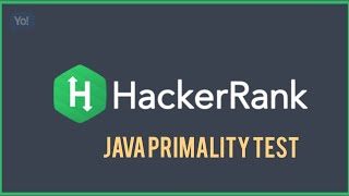 Hacker Rank: Java Primality Test.