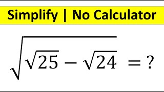 A Nice Square Root Math Simplification | No Calculator 📵 | Math Olympiad |You Should Know this Trick